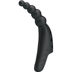  Черный вибратор на палец Jordin 12,2 см 