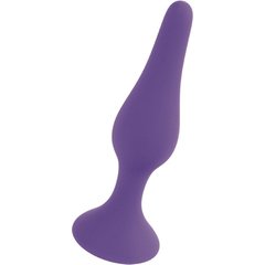  Фиолетовая анальная втулка Silcone Purple Plug Medium 11 см 