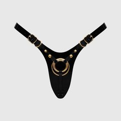  Черный пояс для фиксации насадок Strap-On-Me Leatherette Harness Fabulous 