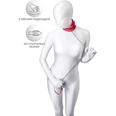  Красный ошейник с подкладкой из меха 