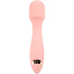  Нежно-розовый силиконовый wand-вибратор 18,5 см 