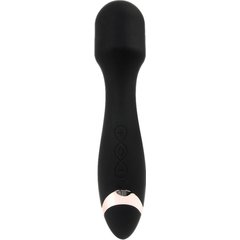  Черный силиконовый wand-вибратор 18,5 см 