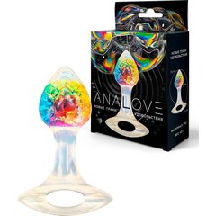  Яркая анальная пробка с ручкой 8,5 см 