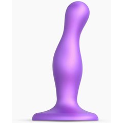  Фиолетовая насадка Strap-On-Me Dildo Plug Curvy size S 