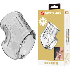  Прозрачная насадка на пенис и мошонку 