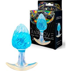  Голубоватая анальная пробка 9 см 