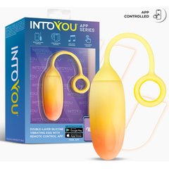  Желтое интерактивное виброяйцо Double Layer Egg 