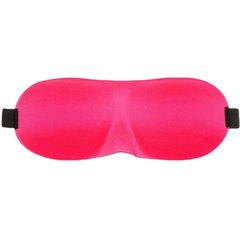  Розовая глухая маска на резинке 