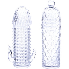  Набор из 2 прозрачных насадок на член Seductive Tickler Sleeves Set 