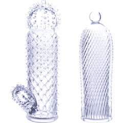  Набор из 2 прозрачных насадок на член Seductive Tickler Sleeves 