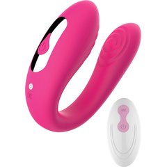  Розовый вибратор для пар с пультом ДУ 