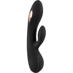  Черный вибратор-кролик с электростимуляцией E-Stim Rabbit Vibrator 20,5 см 