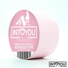  Розовый скотч для фиксации Non-Sticky Bondage Tape 15 м 