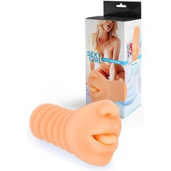  Телесный мастурбатор в виде сексуального ротика 