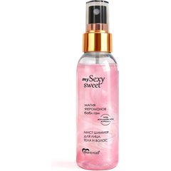  Мист для лица, тела и волос Sexy Sweet с ароматом бабл-гам, шиммером и феромонами 95 мл 