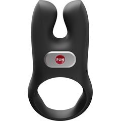  Черное эрекционное виброкольцо Nos 