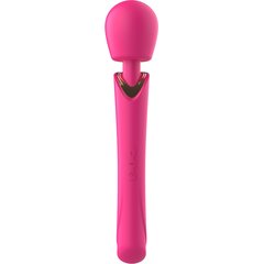  Розовый силиконовый вибратор-wand 30 см 