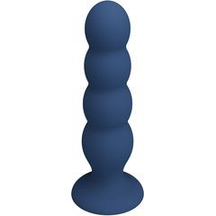  Синий анальный стимулятор со смещенным центром тяжести Silicone Anal Plug XL 16,5 см 