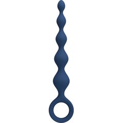  Синяя анальная ёлочка с кольцом 5 Beads Anal Bead 20,4 см 