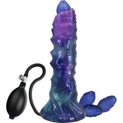  Фиолетовый яйцеродящий фаллоимитатор Duskwalker Sentinal на присоске 22,4 см 