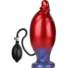  Красный фаллоимитатор с функцией расширения Shadow Behemoth 21 см 