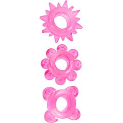  Комплект из 3 розовых эрекционных колец 