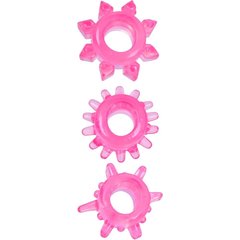  Комплект из трех розовых эрекционных колец 