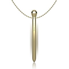  Золотистая подвеска на шею с вибрацией 