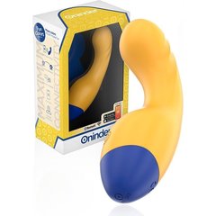  Желтый изогнутый мини-вибратор с управлением через приложение 14 см 