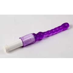  Светло-фиолетовый анальный стимулятор с вибрацией 23,5 см 