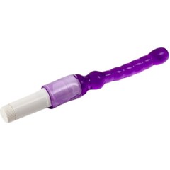  Фиолетовый анальный стимулятор с вибрацией 23,5 см 