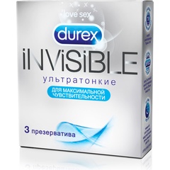 Ультратонкие презервативы Durex Invisible 3 шт 