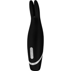  Чёрный вибростимулятор-зайчик Orna 17,3 см 