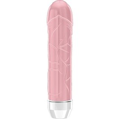  Розовый вибратор Lenore с тонкими венками 14,5 см 
