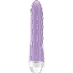  Фиолетовый вибратор Loyce с шишечками по всей длине 14,8 см 