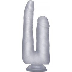  Прозрачный анально-вагинальный фаллоимитатор Realistic Double Cock 9 Inch 23 см 