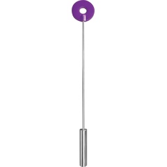  Фиолетовая шлёпалка Leather Circle Tiped Crop с наконечником-кругом 56 см 