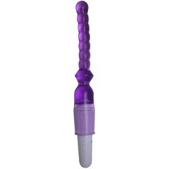  Фиолетовый гелевый анальный вибратор 25 см 