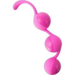  Розовые тройные вагинальные шарики из силикона DELISH BALLS 