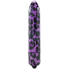  Фиолетовый вибратор с леопардовым принтом 16 см 