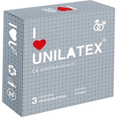  Презервативы с точками Unilatex Dotted 1 блок (12 упаковок по 3 презерватива в каждой) 