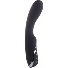  Чёрный перезаряжаемый вибратор Rechargeable G-Lover 21 см 