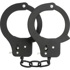  Чёрные наручники из листового металла BONDX METAL CUFFS BLACK 