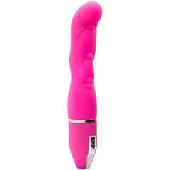  Розовый фигурный вибратор PURRFECT SILICONE DELUXE VIBE 15 см 