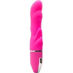  Розовый волнообразный вибратор PURRFECT SILICONE DELUXE VIBE 15 см 