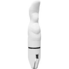  Белый фигурный вибратор PURRFECT SILICONE DELUXE VIBE 15 см 