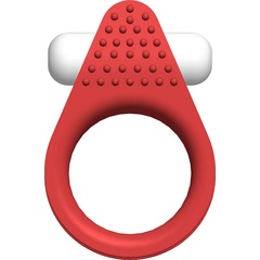  Красное эрекционное кольцо LIT-UP SILICONE STIMU RING 1 RED 