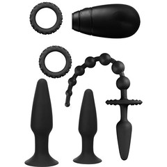 Подарочный набор для мужчин в чёрном цвете MENZSTUFF VIBRATING PLEASURE SET 