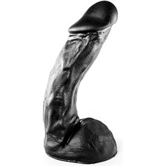  Чёрный фаллоимитатор-гигант All Black 27,5 см 