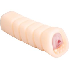  Мастурбатор-вагина с вибрацией и шипиками на входе 